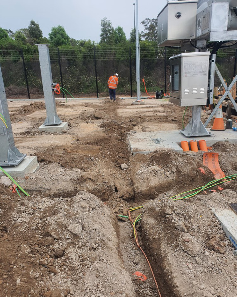 Compacting trench lines box hill zone substation earthgrid installation