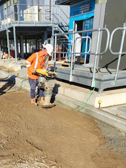 Compaction of trench lines