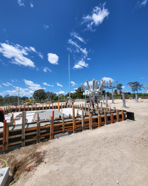 installing 15m lightning mast box hill zone substation