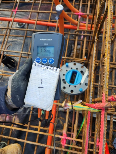 Continuity testing of reinforcement