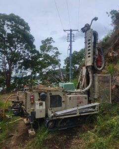 11kV feeder earthing drill rig setup