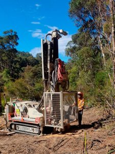 Drilling 20m-hole for electrode installation