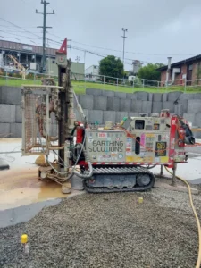 Drilling of electrodes in rock