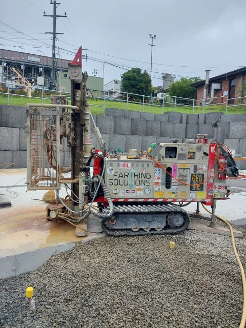 Drilling of electrodes in rock