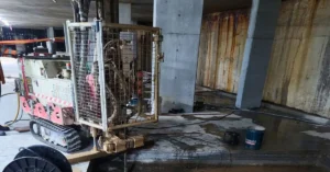 earthing solutions restricted access drill operating with limited headroom