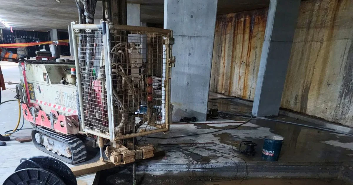 earthing solutions restricted access drill operating with limited headroom