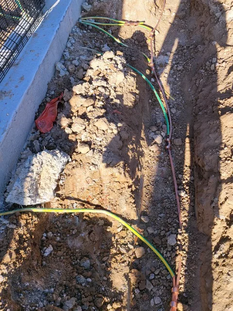 Supply and installation of earth grid and connections