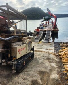 11kV feeder earthing transporting plant and equipment by barge across Hawkesbury River