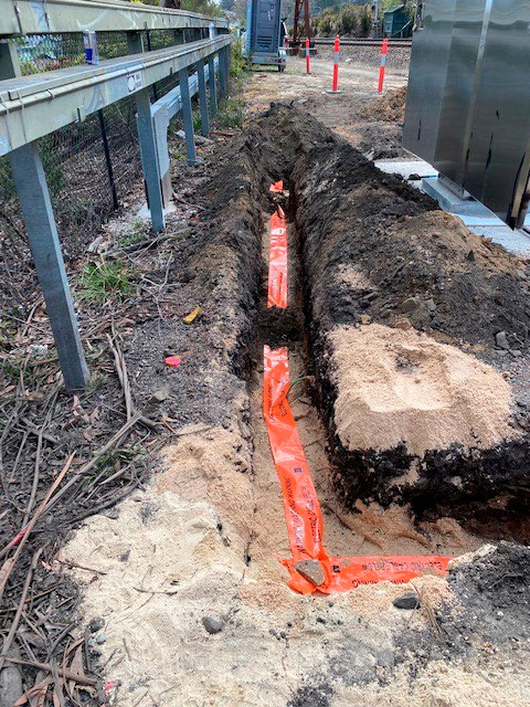 trench preparation kiosk transformer project leura