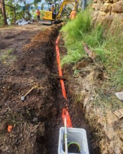 11kV feeder earthing trench excavation and earth grid installation