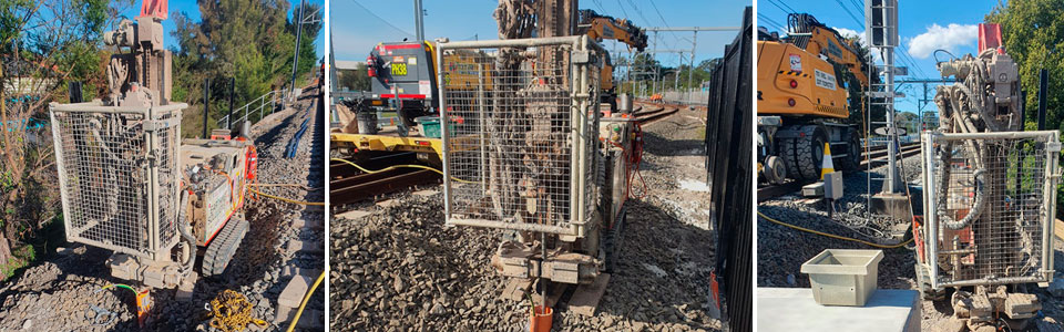 drill install deep electrodes marrickville rail corridor