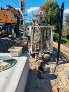 install deep electrodes hv earthing marrickville rail corridor