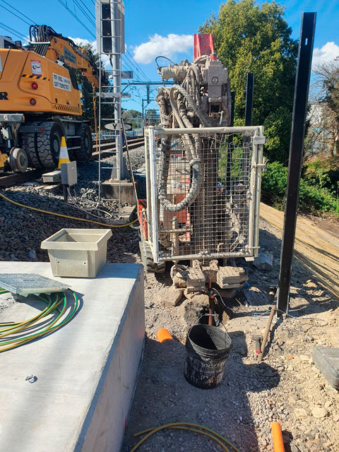 install deep electrodes hv earthing marrickville rail corridor