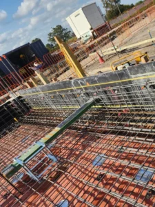 Embedded welding of transformer bay reinforcement