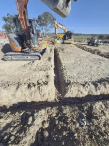 menanagle park sewerage network installation of earth grid