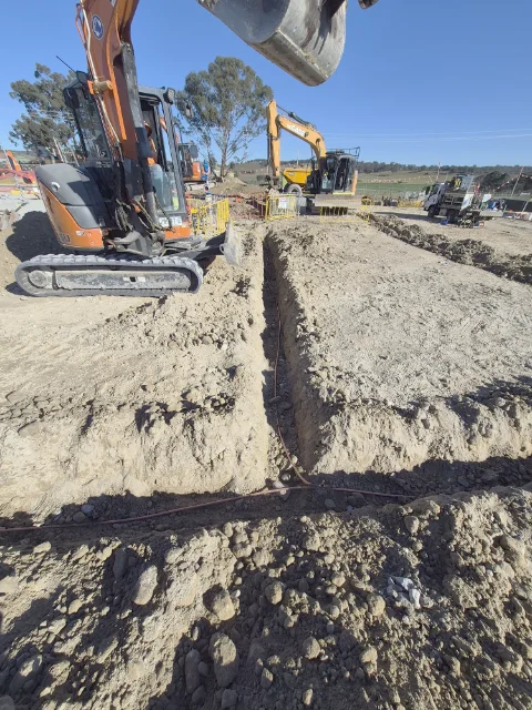 menanagle park sewerage network installation of earth grid
