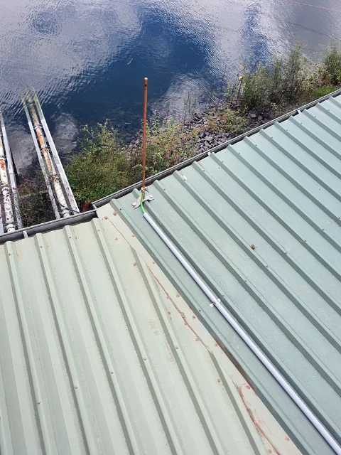 sydney water picton project Lightning mast with rooftop connection